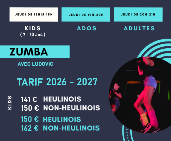 ZUMBA 1 horaires 2026 - 2027